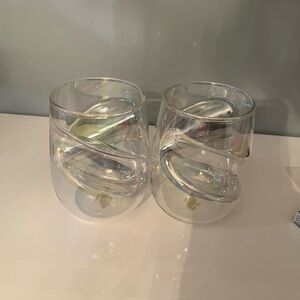 Dragon iridescent wine glasses